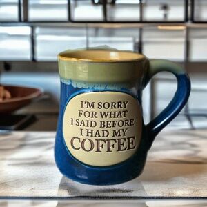 Burton & Burton blue stoneware Coffee mug